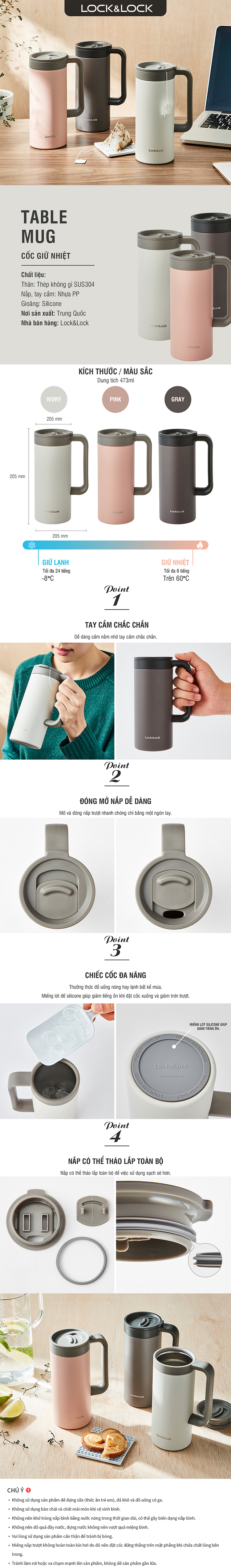 Cốc Giữ Nhiệt Lock&Lock LHC4247 (473ml)