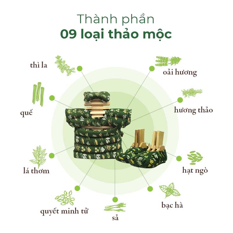 Bộ Cơ Bản 04 món Túi Chườm Thảo Mộc Nóng Lạnh ATZ Healthy Life 2