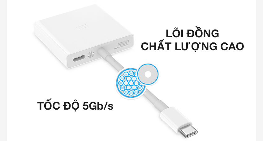 Cáp Chuyển USB Type-C To HDMI Xiaomi (Trắng) - Hàng Chính Hãng