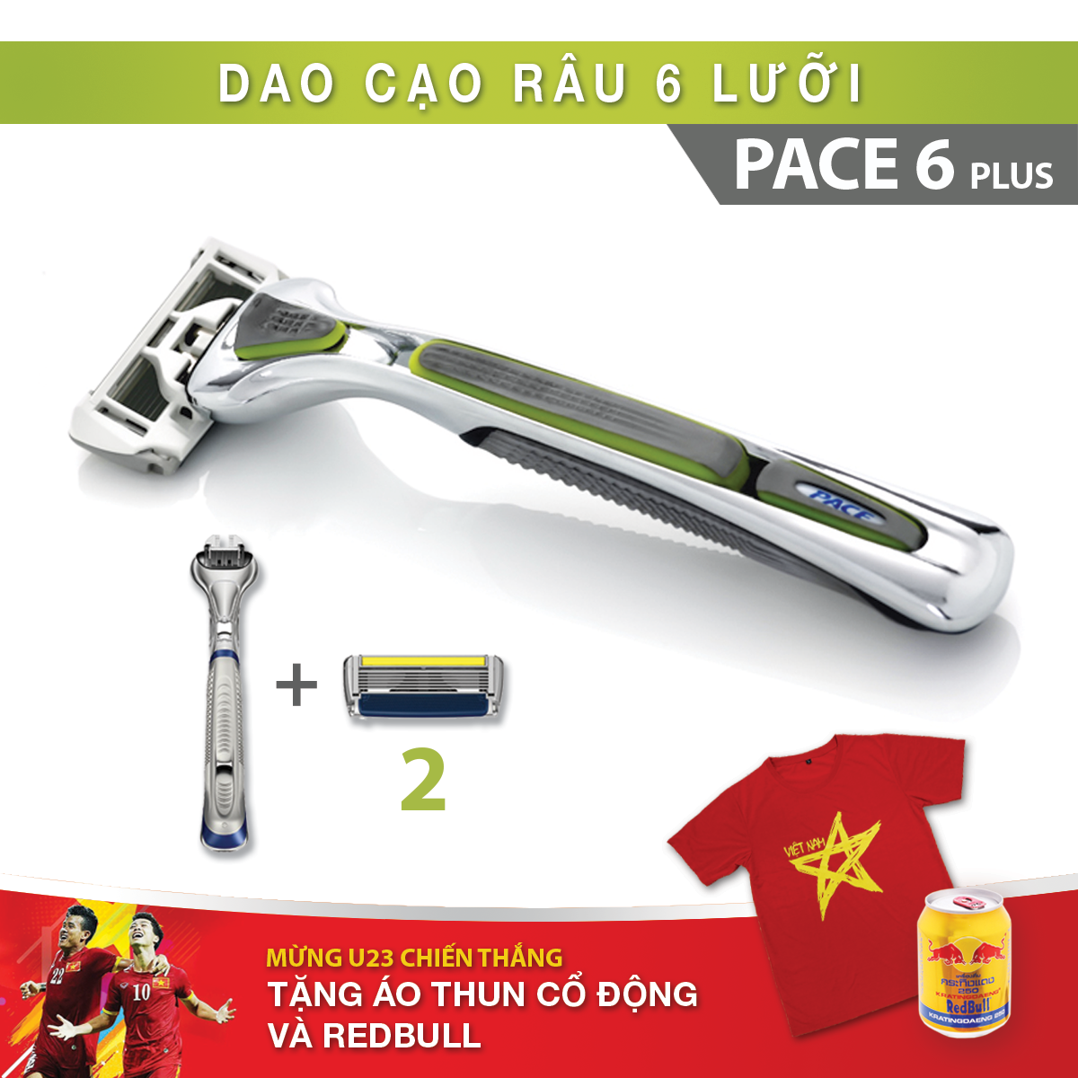 dao cạo râu 6 lưỡi DORCO PACE 6 Plus