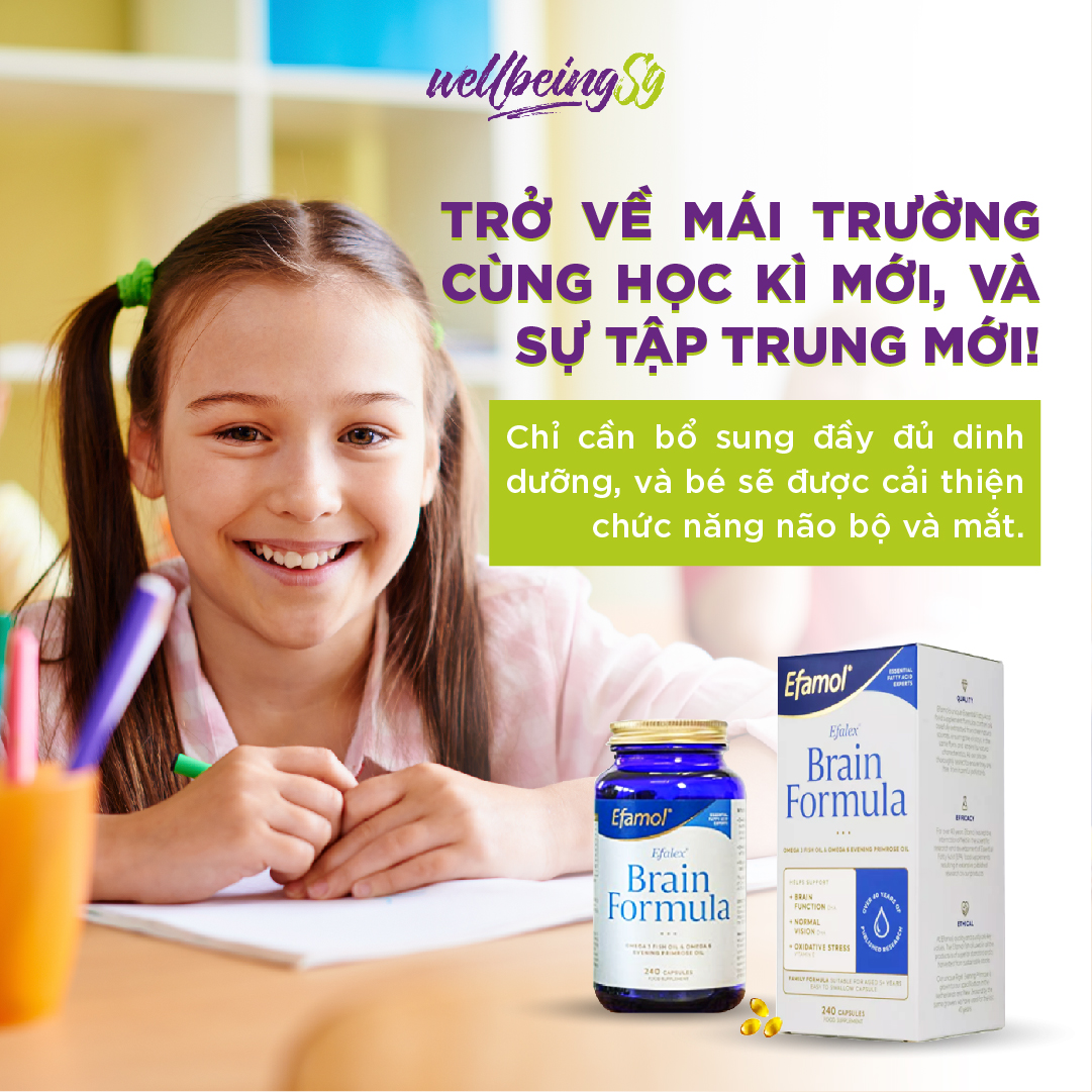 Viên Uống Bổ Sung Dầu Cá DHA, EPA, Efamol Efalex Tăng Cường Trí Nhớ, Hỗ Trợ Trí Não, Tim Mạch, Thị Lực