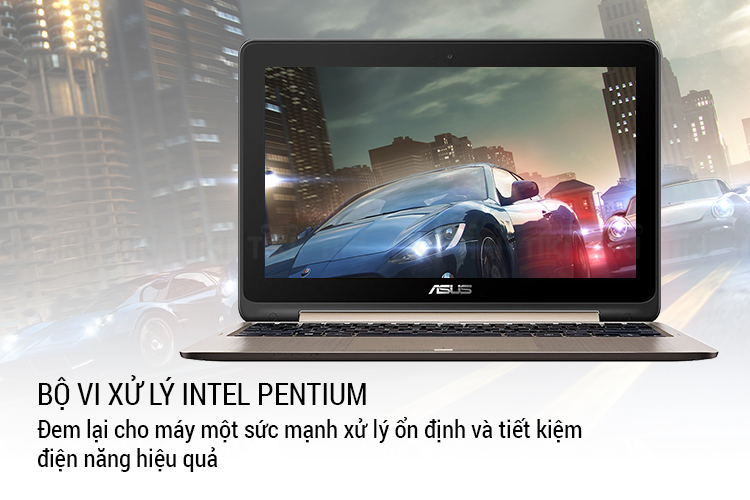 Laptop Asus VivoBook Flip 12 TP203NAH-BP044T Pentium N3350/Win10 (11.6 inch) - Gold - Hàng Chính Hãng