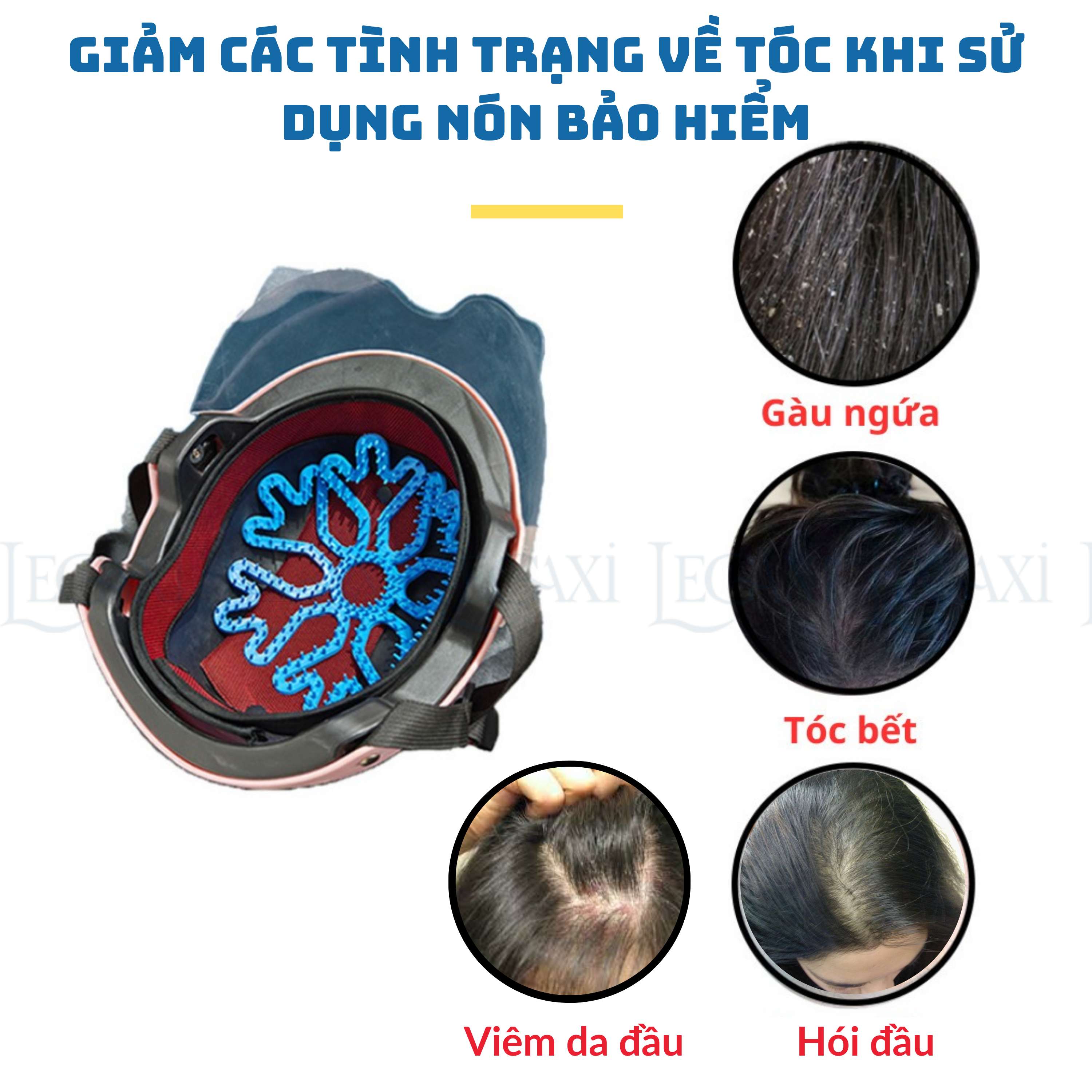[Mới] Đệm Lót Mũ Bảo Hiểm Giúp Thoáng Khí Chống Áp Lực Khi Lái Xe - Dụng Cụ Giữ Form Tóc Và Bảo Vệ Da Đầu