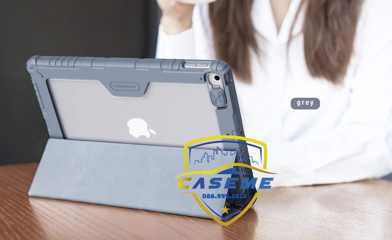 Bao da dành cho iPad Gen 9 10.2 inch 2021 có nắp bảo vệ camera Nillkin Bumper Leather - Hàng chính hãng