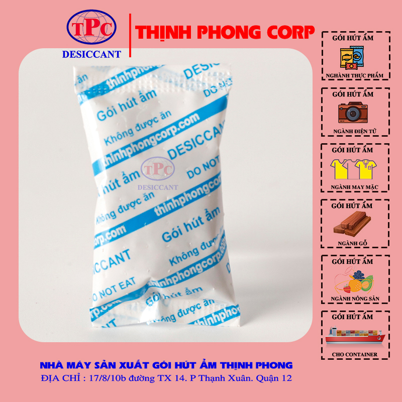Gói hút ẩm Silica Gel 1kg/ 4 túi – Thịnh Phong Corp