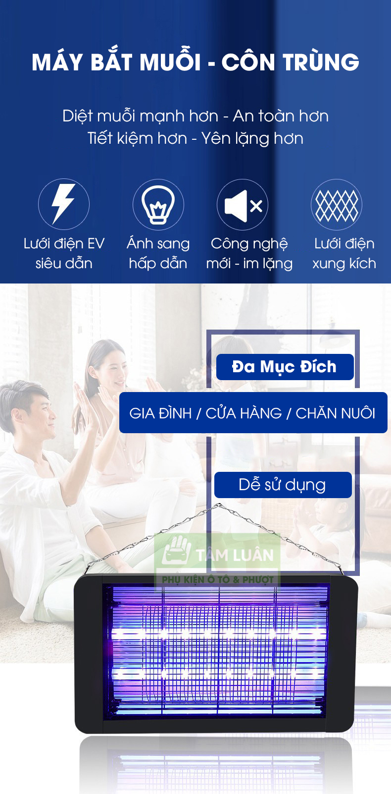 đèn bắt muỗi, đèn diệt côn trùng