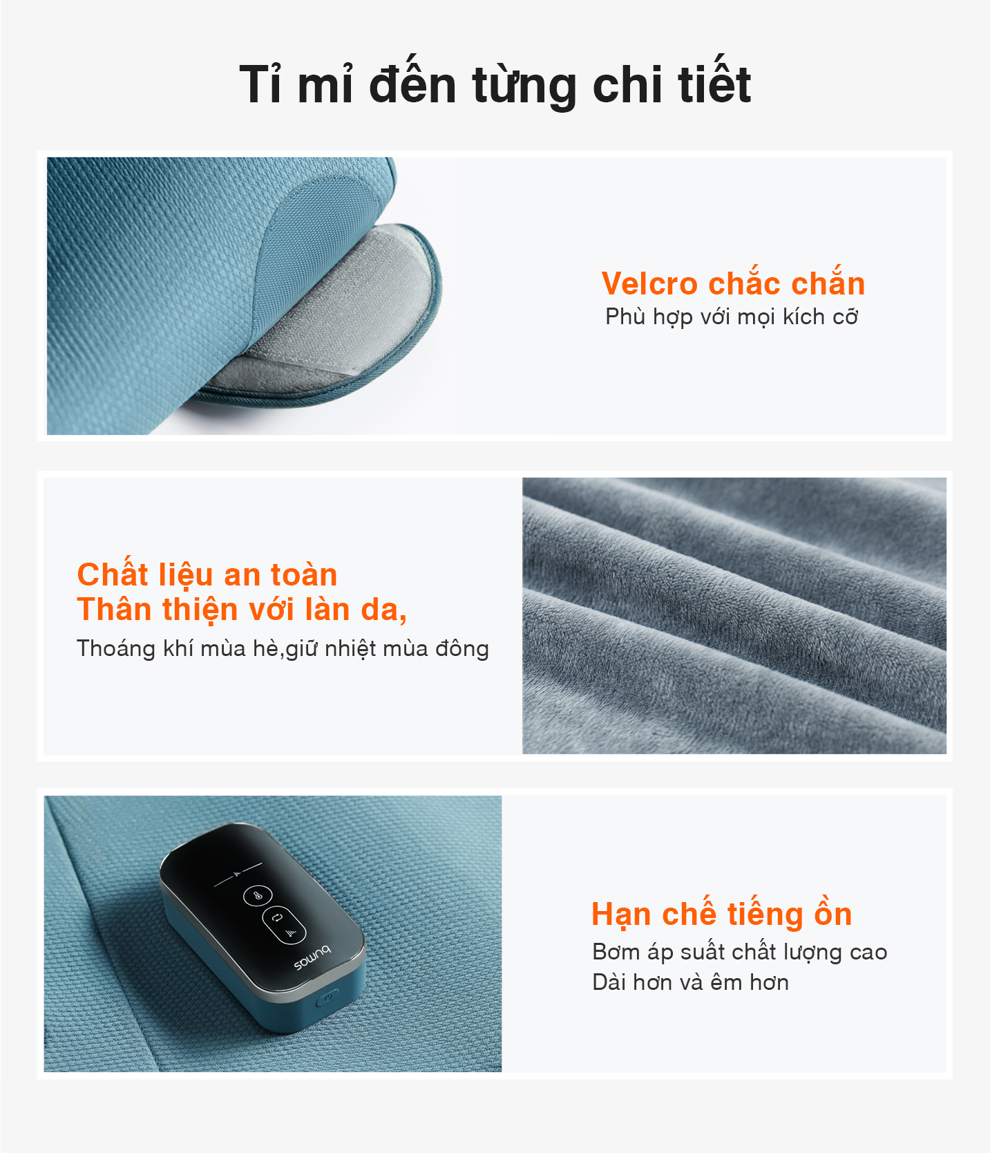 Máy Massage Chân BUMAS M5 - Chườm Nóng Massage Bắp Chân Bằng Khí Nén - Bấm Huyệt Mô Phỏng Bàn Tay Con Người - Hàng Chính Hãng