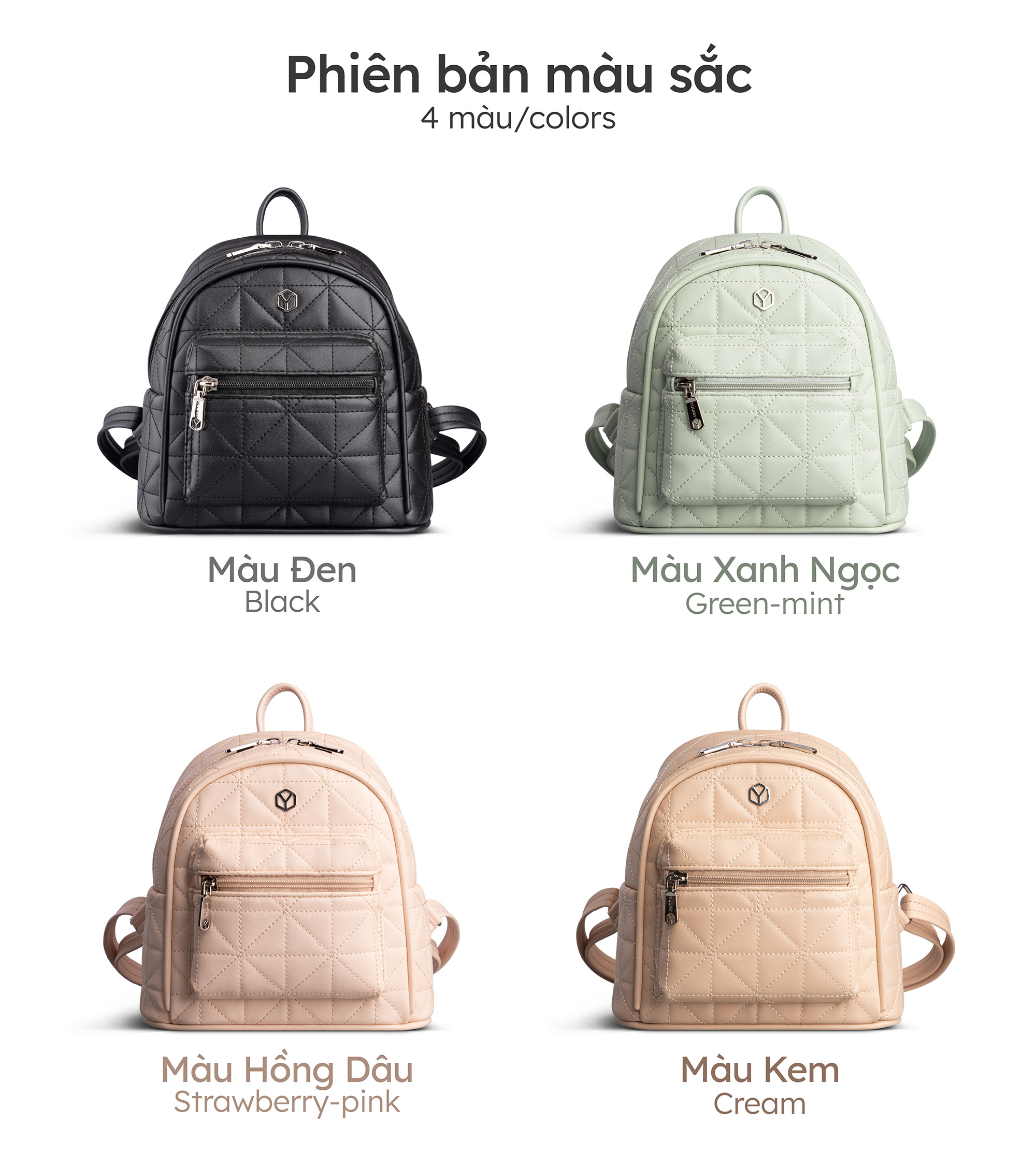 Balo Yuumy ( Thời trang nữ tiện lợi cỡ trung - Balo da Seasand YBA85 )