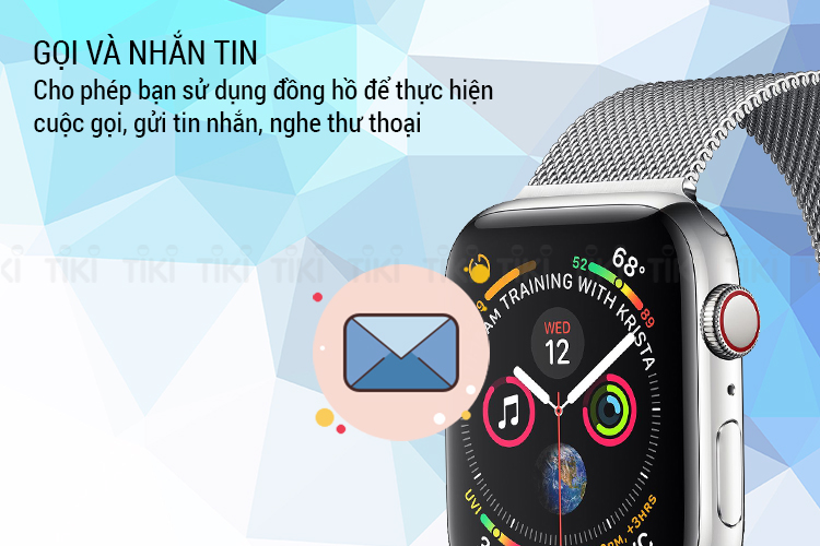 Đồng Hồ Thông Minh Apple Watch Series 4 GPS + Cellular 44mm, Stainless Steel - Milanese Loop
