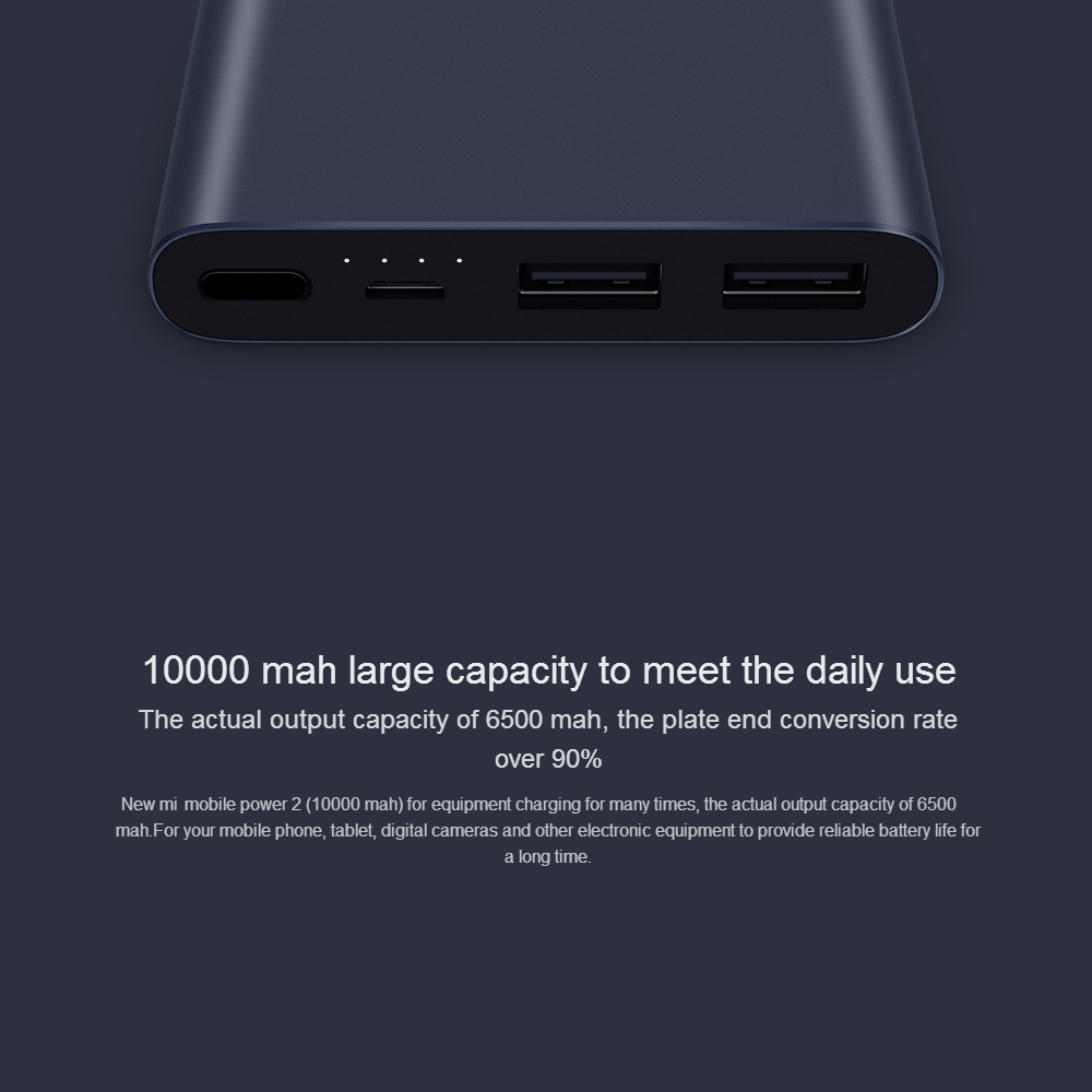 Pin Sạc Dự Phòng 2 Cổng USB Xiaomi Mi Power Bank 2 (10000mAh)