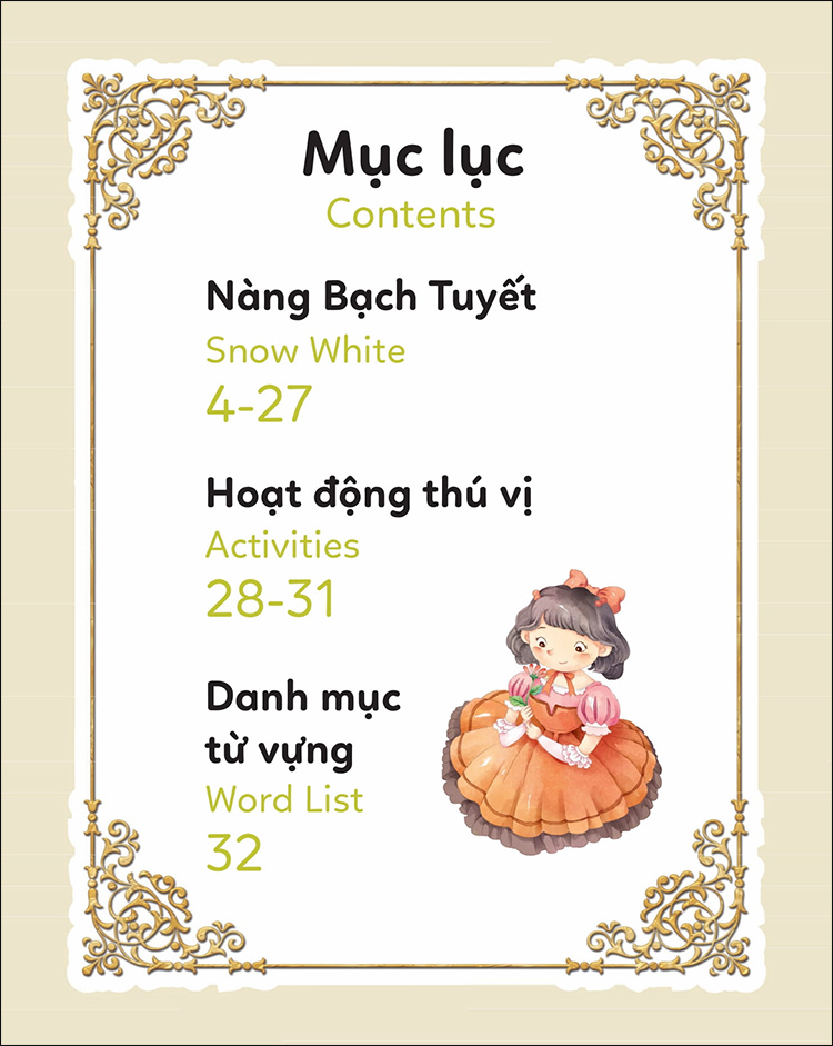 Truyện Cổ Tích Nổi Tiếng Song Ngữ Việt - Anh: Nàng Bạch Tuyết - Snow White