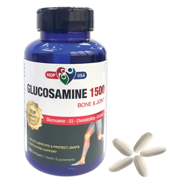 Thực phẩm chức năng cho xương khớp Glucosamine 1500 Softgel MDP - Tăng dịch khớp, phục hồi mô sụn