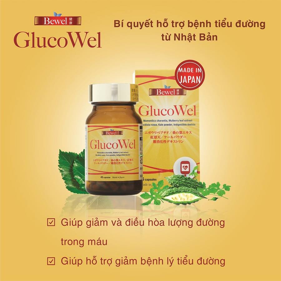 Thực phẩm chức năng Bewel Glucowel hỗ trợ điều trị tiểu đường