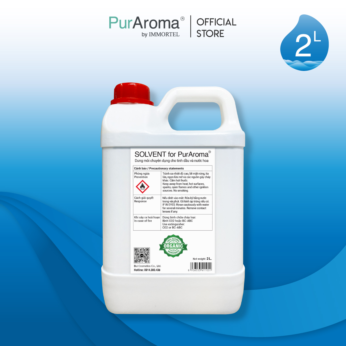 Dung Môi PurAroma Chuyên Dụng Cho Tinh Dầu Và Nước Hoa - 500mL 1L 2L - Chính Hãng Pháp