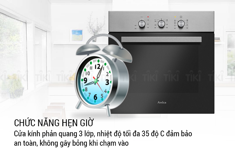 Lò Nướng Âm Tủ Amica TEM18X (62 Lít) - Hàng Chính Hãng