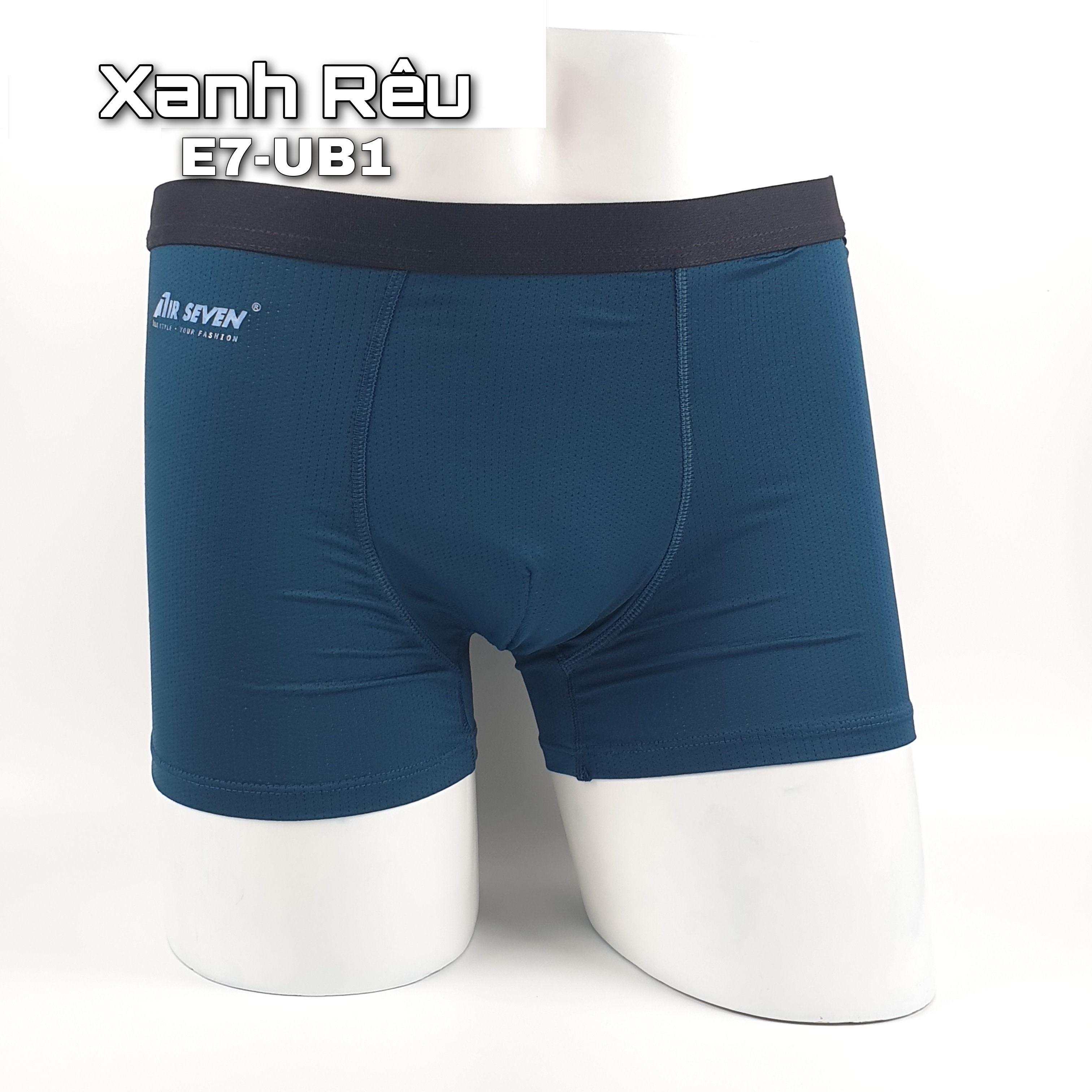 Quần lót nam Boxer co giãn 4 chiều, lưng thun nhỏ, công nghệ thoáng khí - màu Xanh đen