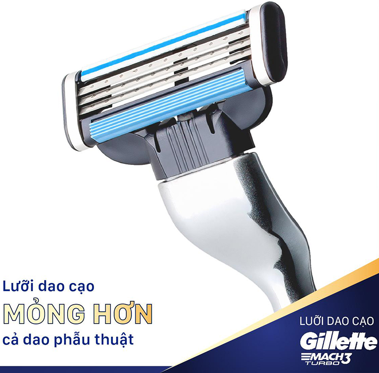 Lưỡi Dao Gillette Mach3 Turbo (4 Lưỡi / Vỉ)