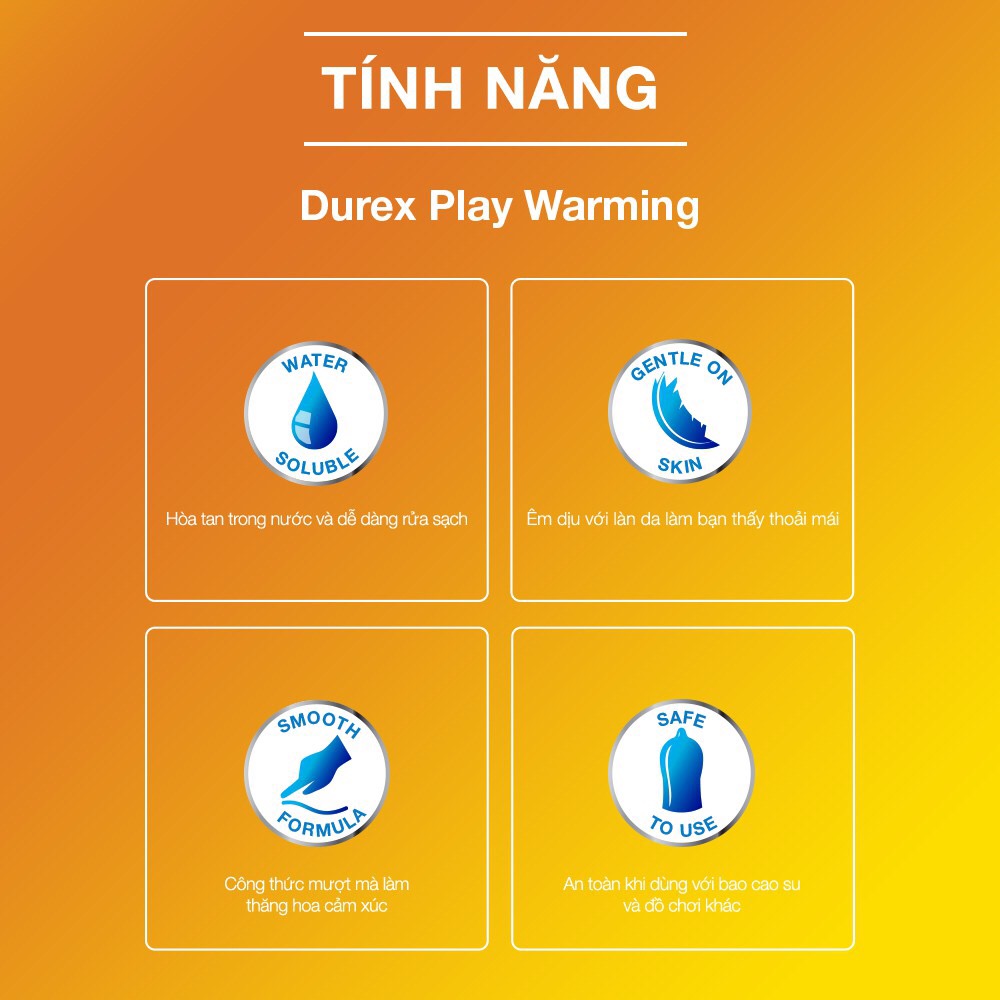 Gel bôi trơn Durex Play Warming 100ml / chai + Tặng bao cao su INNOVA Siêu gai