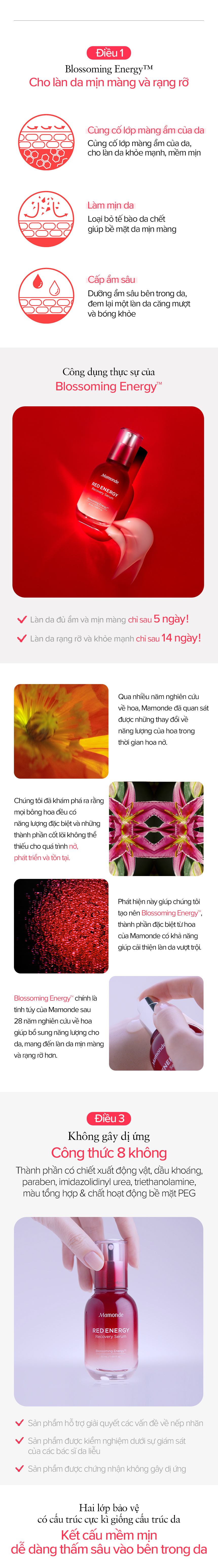 Tinh Chất Cung Cấp Năng Lượng Phục Hồi Cho Làn Da Rạng Rỡ Mamonde Red Energy Recovery Serum 50ml - 110651532