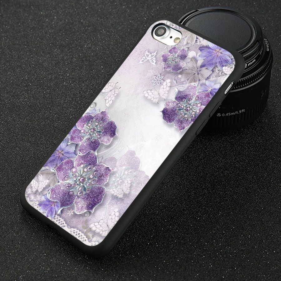 Ốp điện thoại kính cường lực cho máy iPhone 6 / 6S - ngọc hoa MS NGHOA017