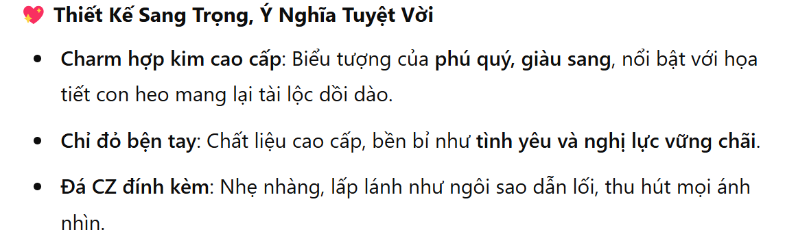 Vòng tay chỉ đỏ may mắn
