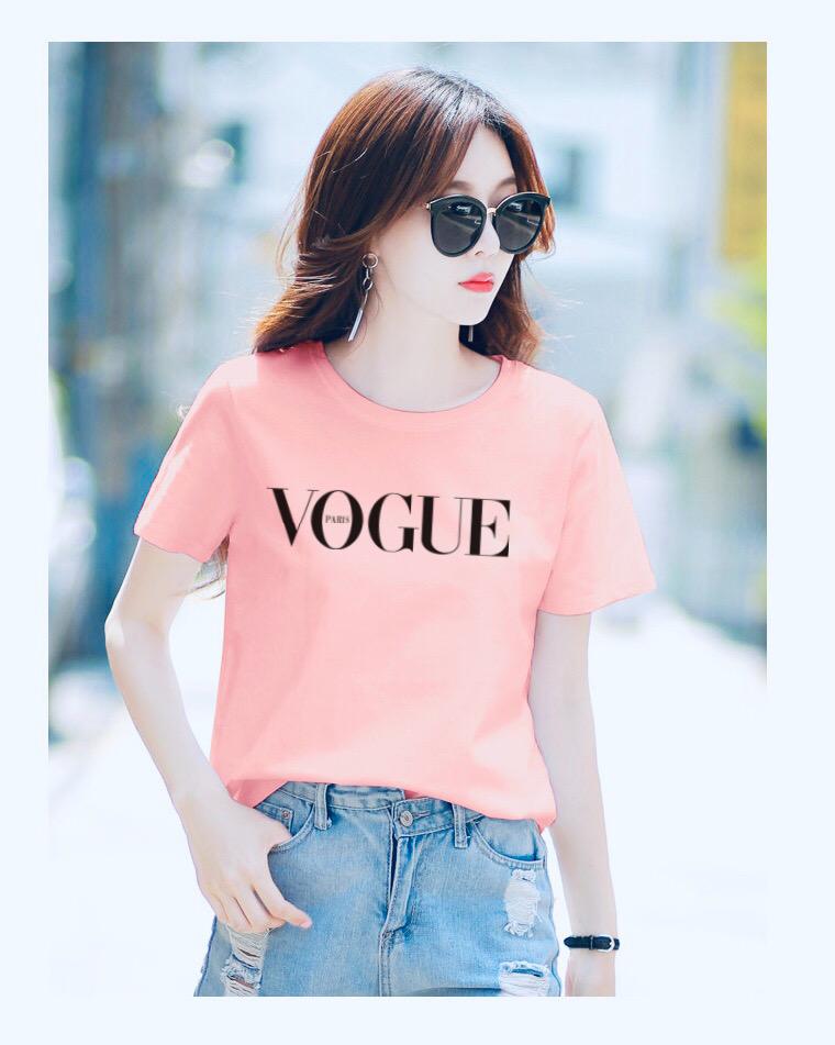 Áo thun nữ cổ tròn form rộng thun cotton 4 chiều phong cách Hàn Quốc in chữ ( ANU018 )