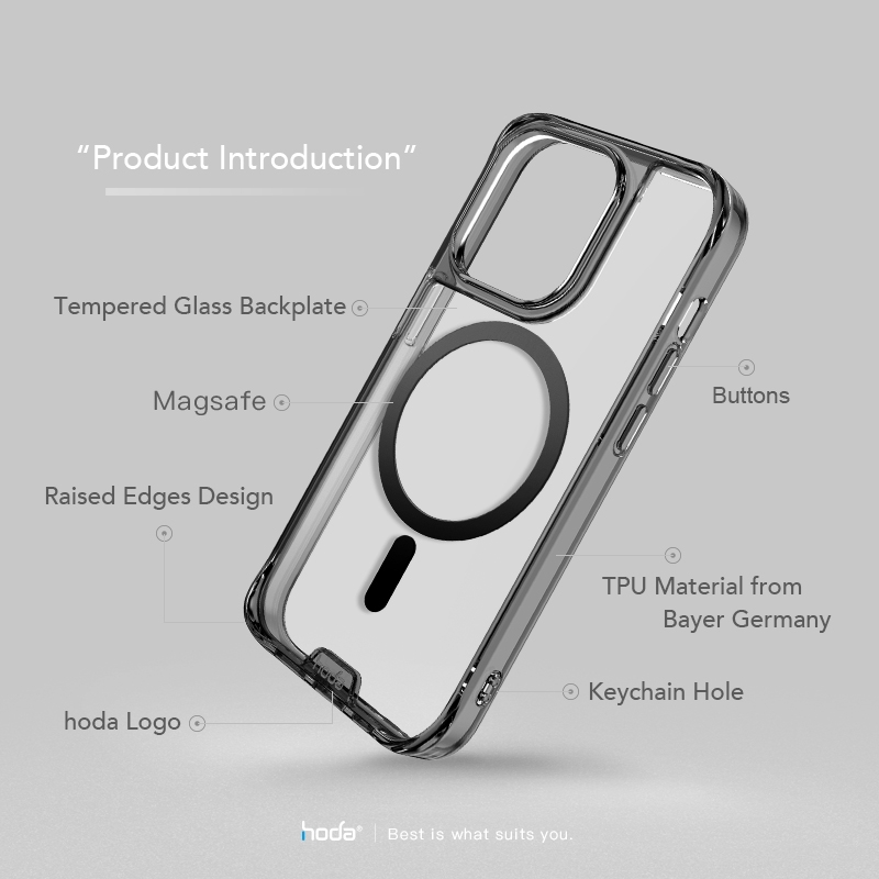 Ốp lưng dành cho iPhone 14 Pro/14 Pro Max Hoda Crystal Pro with Magnetic - Hàng Nhập Khẩu