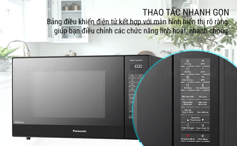 Lò Vi Sóng Inverter Có Nướng Panasonic NN-GT65JBYUE (31 Lít) - Hàng Chính Hãng - Đen