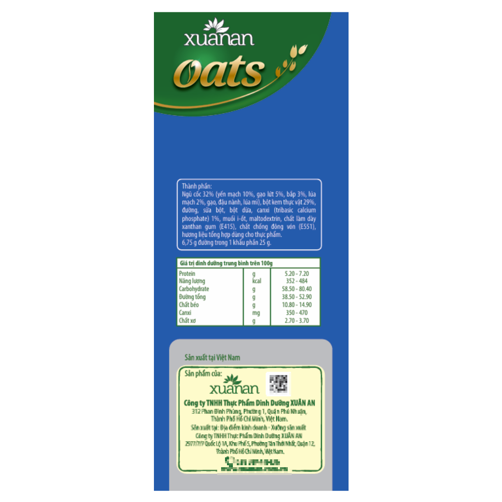 Combo Ngũ Cốc Dinh Dưỡng Canxi 400G + Ngũ Cốc Yến Mạch 400G [ít đường]