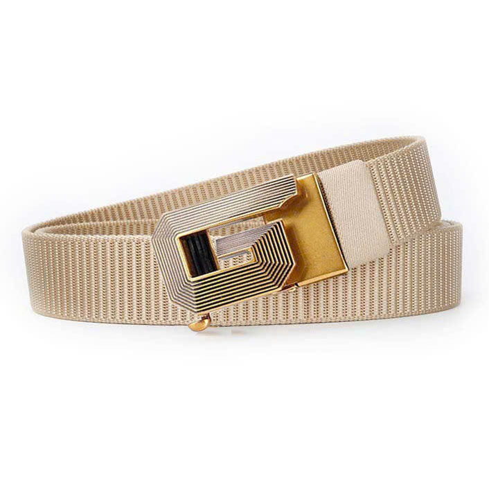 Thắt lưng nam dây dù cao cấp khóa tự động đúc đặc thiết kế nam tính - Mặt thiết kế lịch lãm TKV08