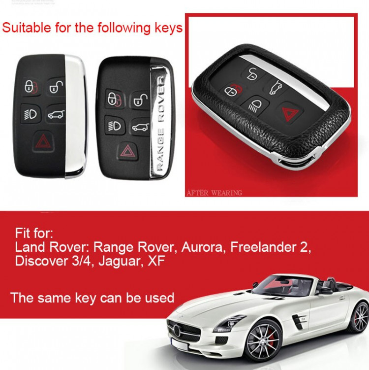 Car Accessories Top Layer Leather Car Key Case For Land Rover Jaguar / Range Rover / Discover Car Key Cover Shell Car Keychain Car Accessories Top Layer Leather Car Key Case For Land Rover Jaguar / Range Rover / Discover Car Key Cover Shell Car Keychain