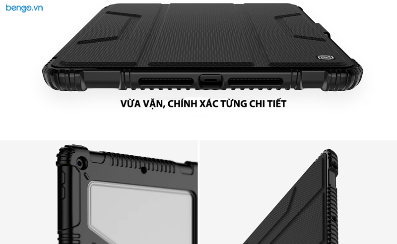 Bao da dành cho iPad Gen 9 2021 NILLKIN Bumper Leather with Pencil Holder- hàng nhập khẩu