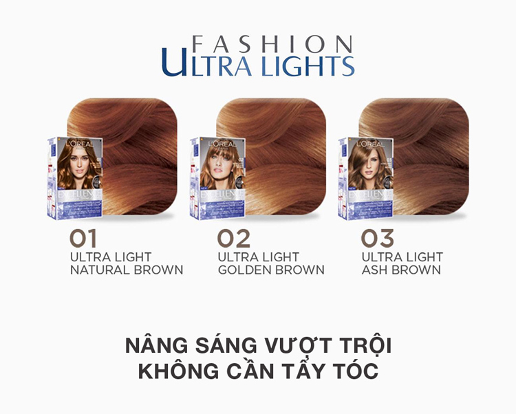 Combo 2 Kem Nhuộm Nâng Sáng 4 Tông Ultra Light 02 L'ORÉAL Paris