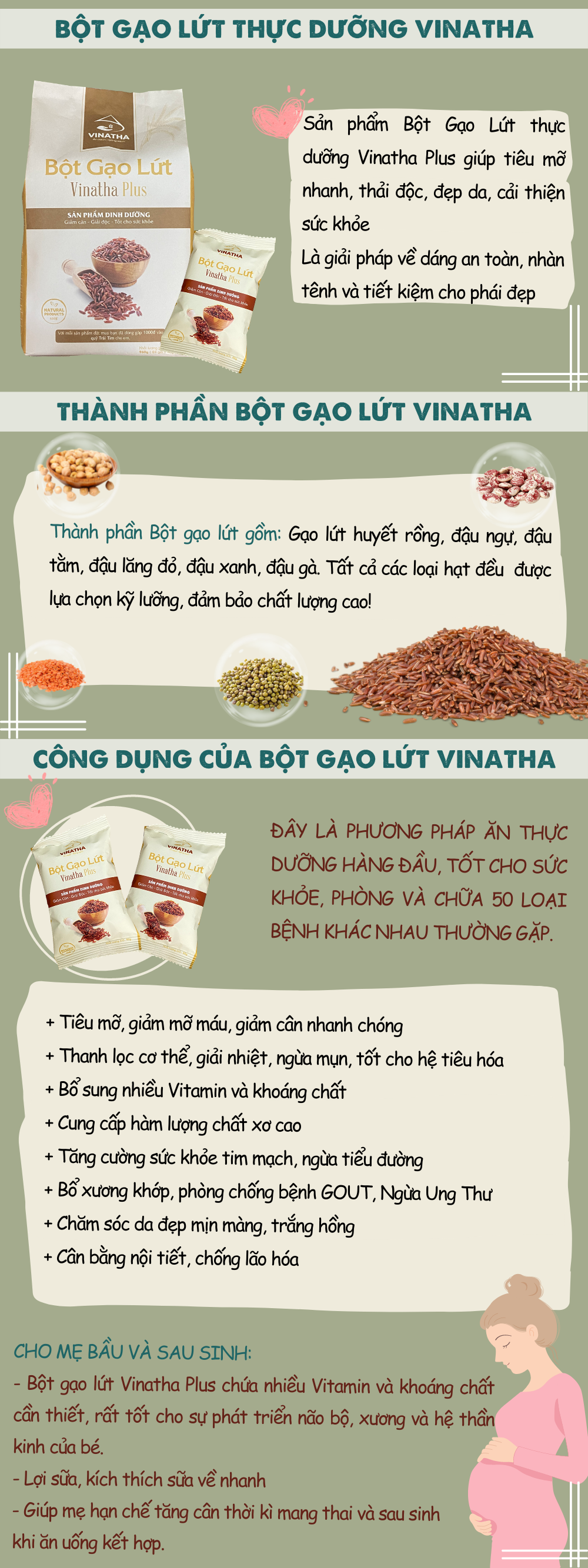 bột gạo lứt thực dưỡng vinatha plus 1