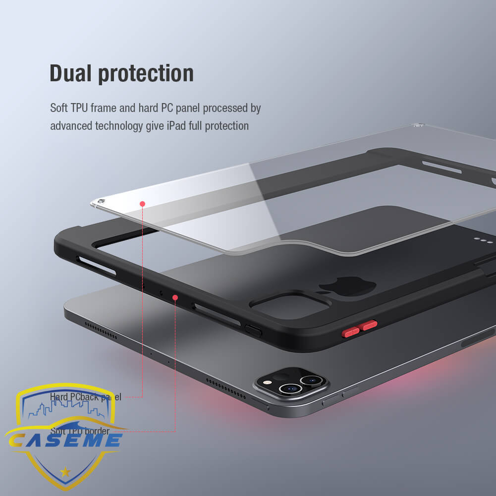 Bao da Nillkin Bevel Leather dành cho Apple iPad Pro 11 inch M1 2021 ( Có Khay Để Bút ) -  Hàng Chính Hãng