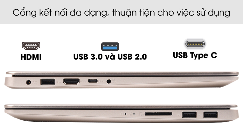 Laptop Asus Vivobook S14 S410UA-EB220T Core i7-8550U/Win10 14 inch - Hàng Chính Hãng