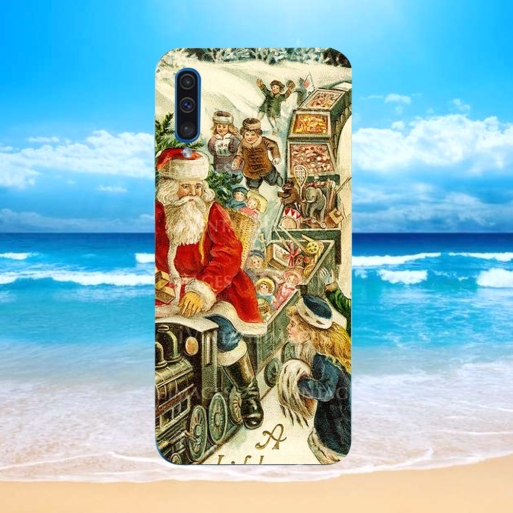 Ốp lưng cứng viền dẻo dành cho điện thoại Samsung Galaxy M30 - giáng sinh đầm ấm MS GSDA013