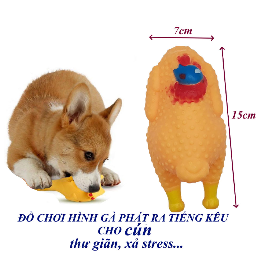 Đồ Chơi Cho Chó Hình Con Gà Đầu Xanh Đỏ Chất Liệu Nhựa Dẻo Có Kèn ...