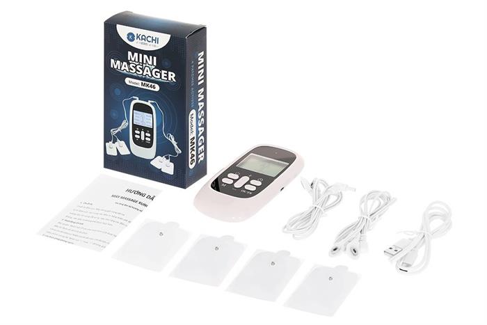 Máy Massage Xung Điện 4 Miếng Dán, 15 Mức Cường Độ, 8 Chế Độ, Giảm Đau Nhức, Tăng Cường Tuần Hoàn Máu Kachi MK46 - Hàng chính hãng