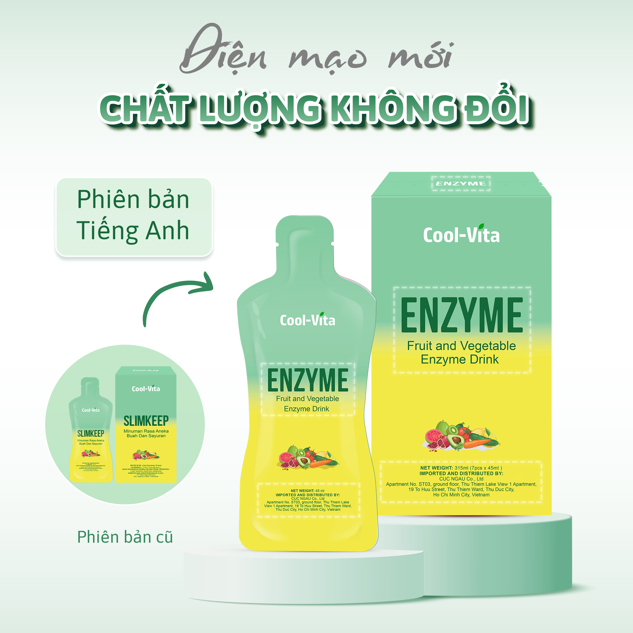 Combo 4 Hộp Nước Uống Bổ Sung Enzyme Chiết Xuất Từ Trái Cây và Rau Củ Hỗ Trợ Tiêu Hoá, Thanh Lọc Cơ Thể Coolvita - Hộp 7 Túi