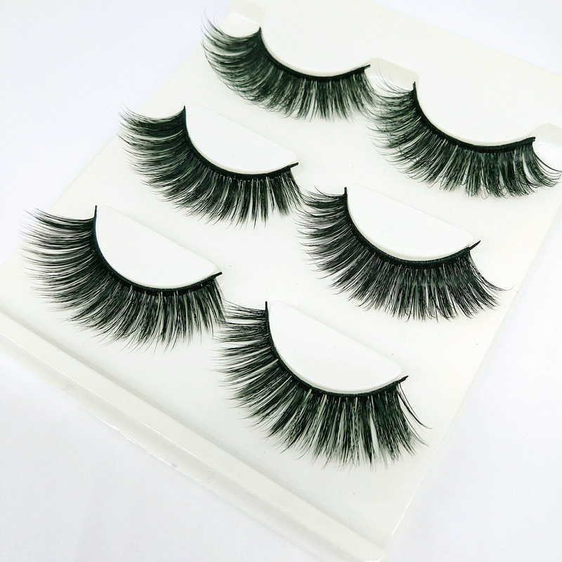 Lông mi giả lông chồn 3 Fashion Eyelashes 3 Faux-Cils 3D 1 bộ 3 cặp