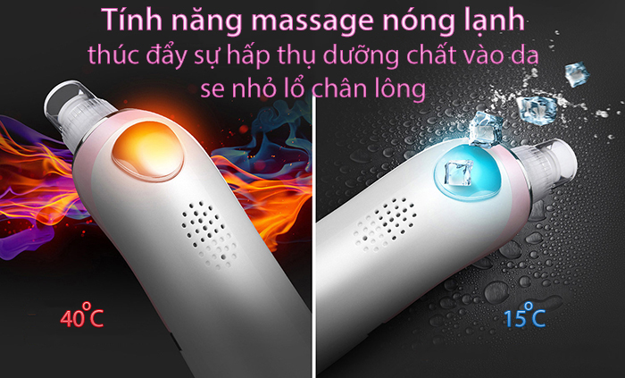 Máy hút mụn kết hợp đầu massage nóng lạnh BZ-0720