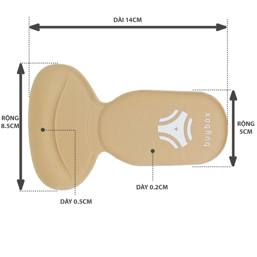 Combo lót giày nguyên bàn chân đa năng và lót giày bảo vệ gót chân 2 trong 1 buybox BBPK11&09