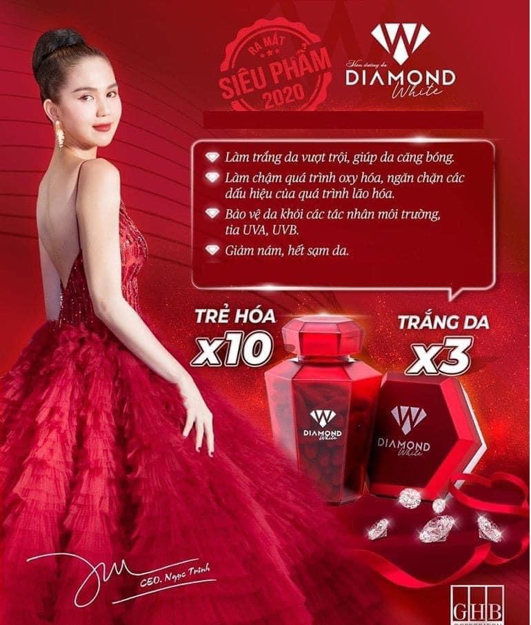 Viên Uống Trắng Da DIAMOND WHITE Hỗ Trợ Dưỡng Trắng, Giúp Da Căng Bóng, Mờ Nám Tàn Nhang, Mang Lại Làn Da Trắng Sáng Mịn Màng 2