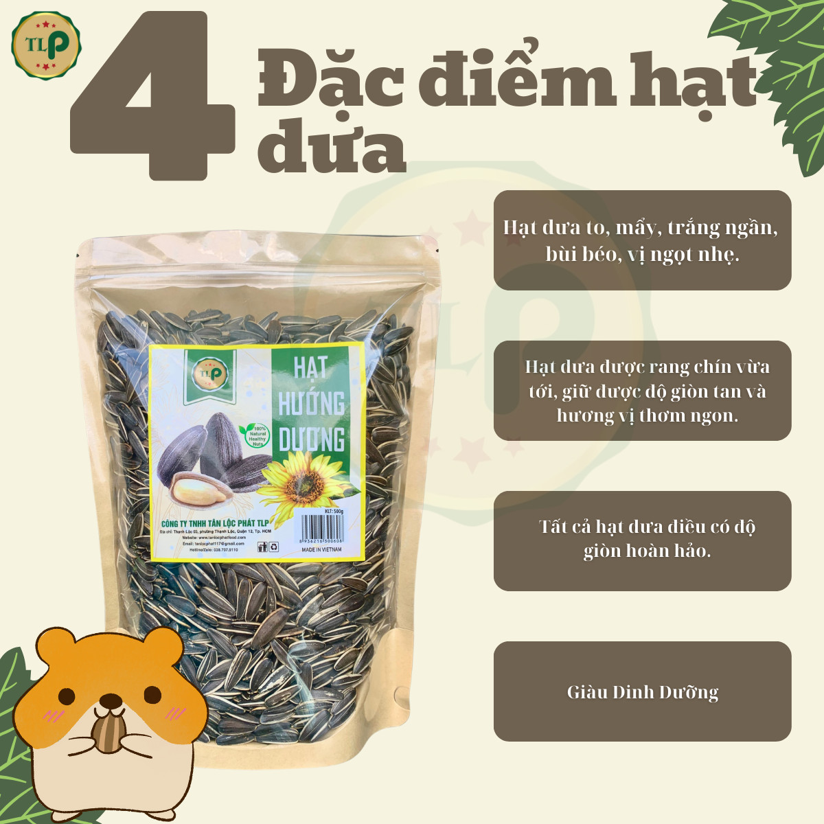 HẠT HƯỚNG DƯƠNG CHẮC HẠT BỔ DƯỠNG TÂN LỘC PHÁT