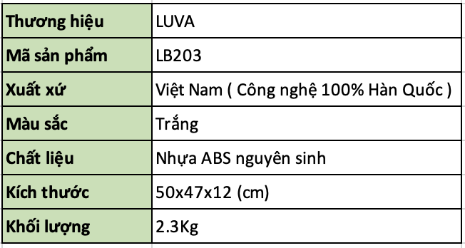 Nắp bồn cầu thông minh LUVA BIDET - LB203