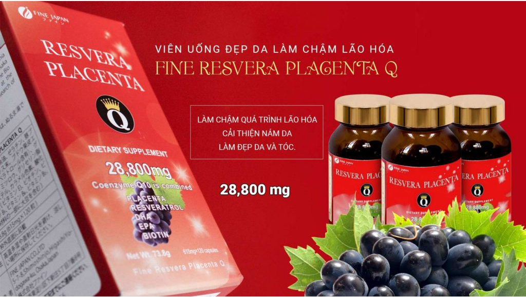 Viên uống đẹp da làm chậm lão hóa Fine Resvera Placenta Q