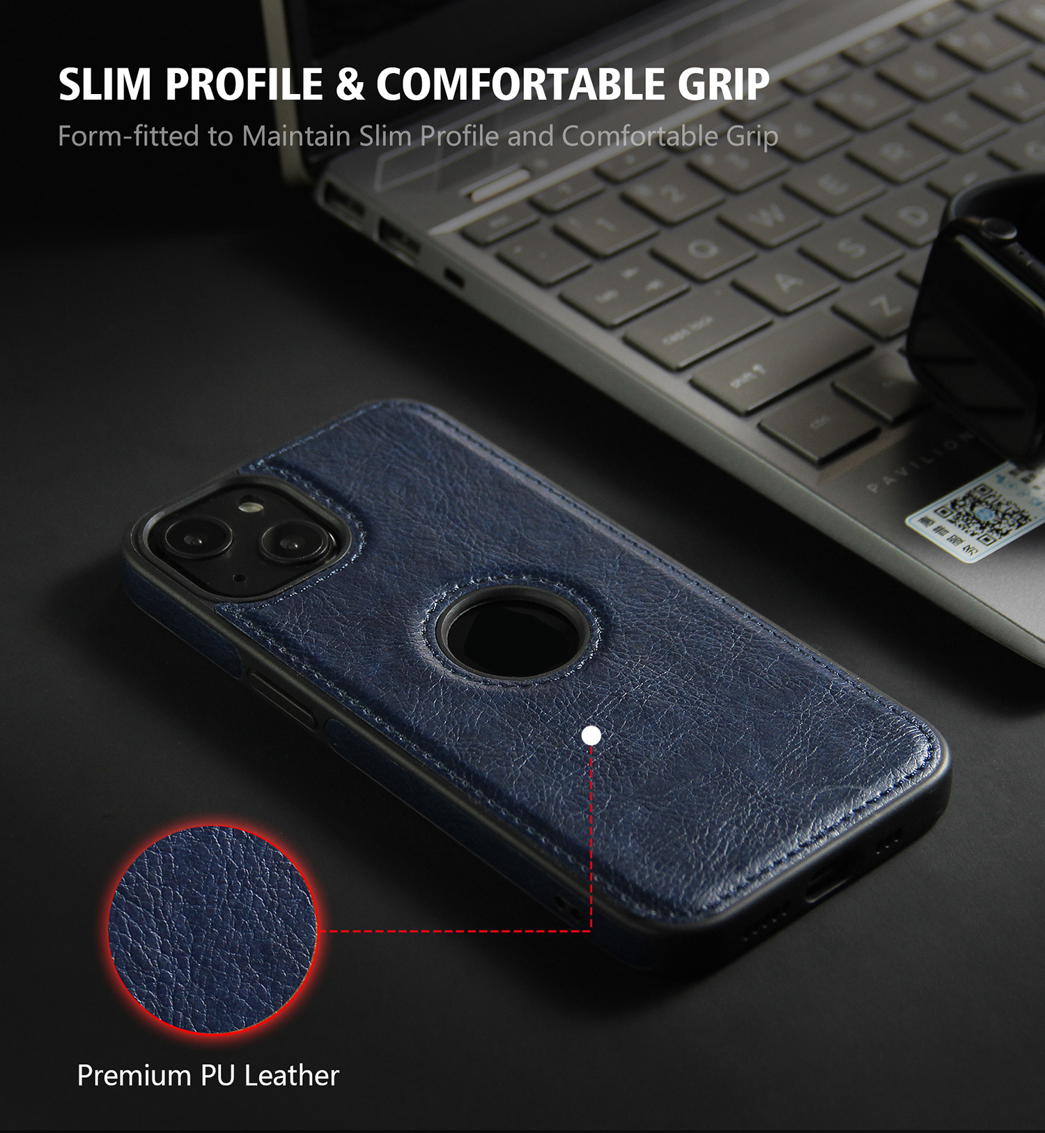 Ốp lưng da cao cấp dành cho iPhone 15 / 15 Plus / 15 Pro / 15 Pro Max - Hàng chính hãng