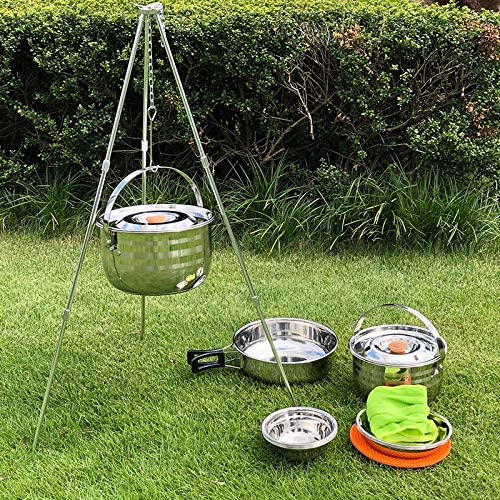 Bộ nồi nấu ăn dã ngoại bằng thép không rỉ Campingmoon Cookware MC-210 (6 người)