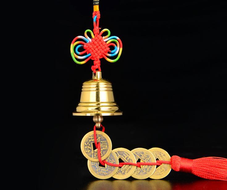 Chuông gió đồng xâu xu ngũ đế phong thủy